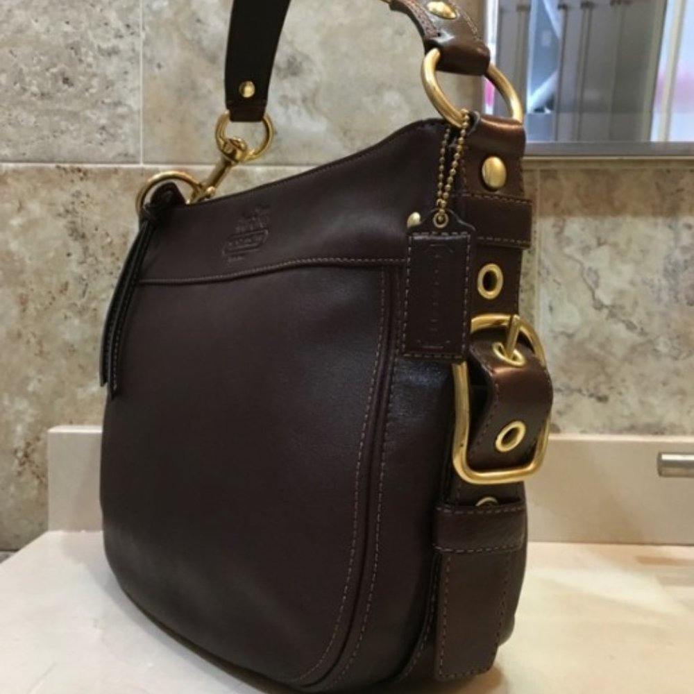 Beautiful Coach Carly Chestnut leather bag - NWOT with Gorgeous Leather Wallet - Picture 6 of 14
